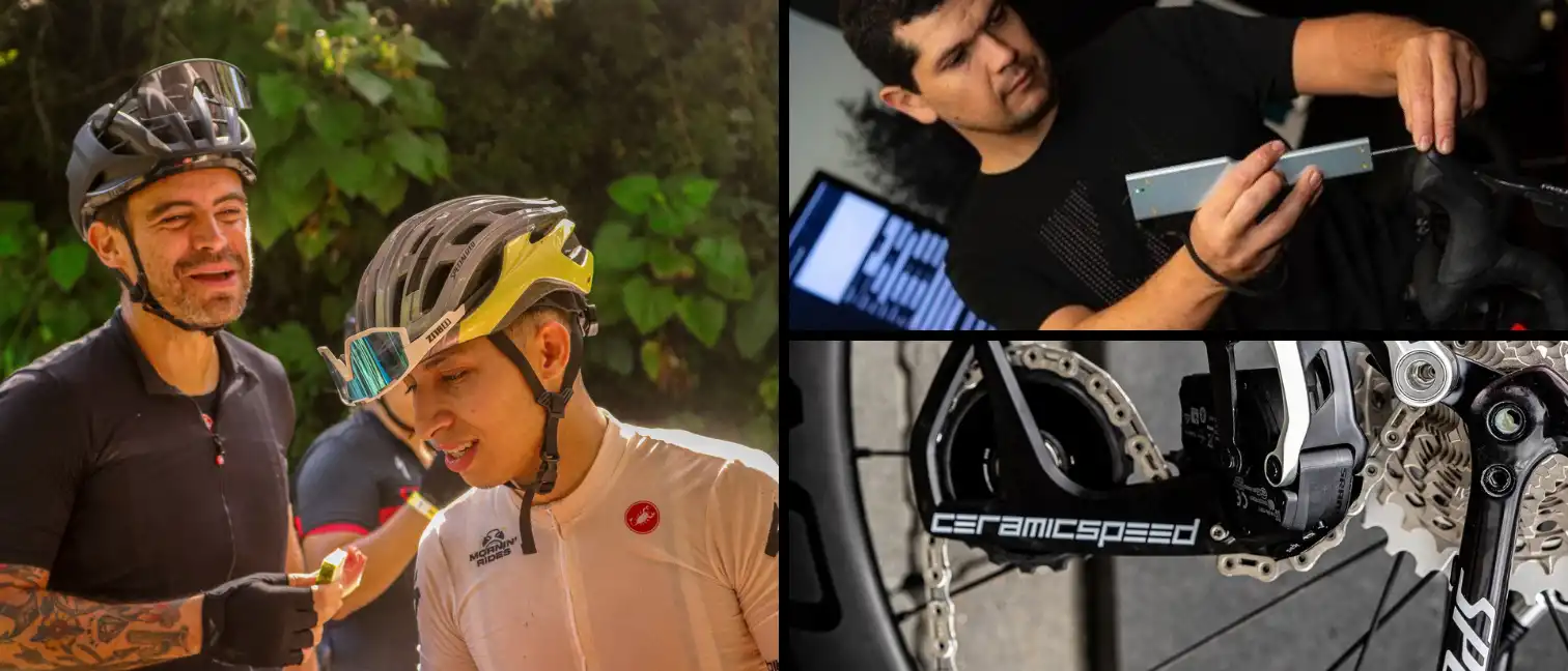 Ciclistas y servicio tecnico especializado